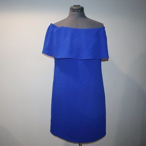 Charles Henry Off the Shoulder Cocktail Dress | Royal Blue | XS | Like New